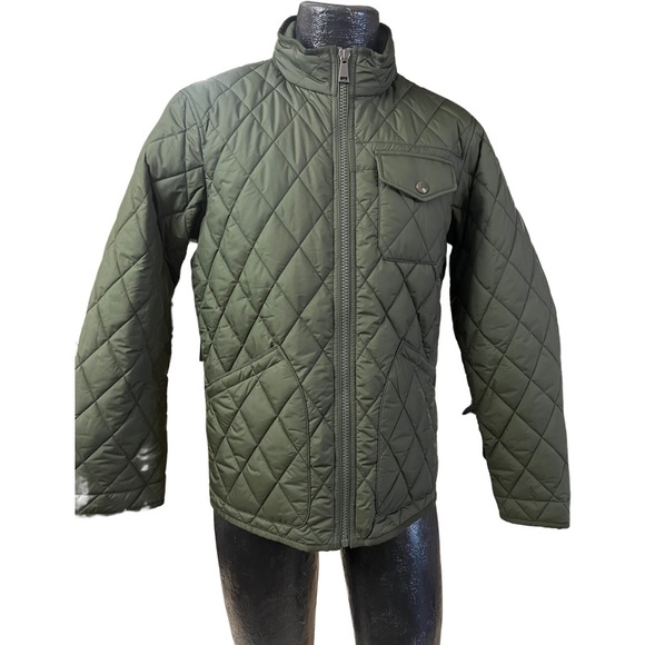 Polo Ralph Lauren Quilted Newbury Water Repellent Zip Army Olive Jacket - Picture 1 of 12